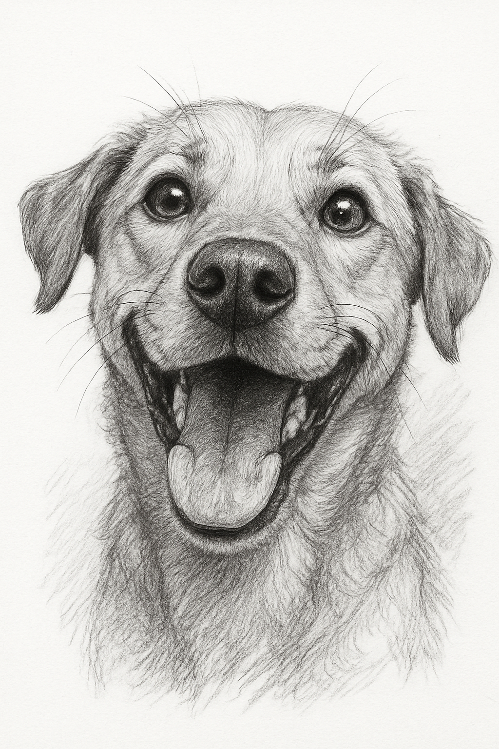 Custom pet portrait of dog by The Family Portrait Company